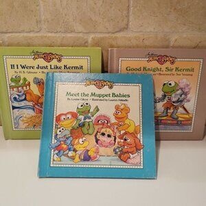 Muppet Babies Books Set of 3 Vintage Jim Henson Kids Stories Miss Piggy Kermit